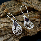 Garnet-Australian-Josephine-Solitaire-Dangle-Red-92.5-Silver-Earring