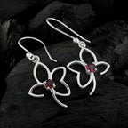 Garnet-Egyptian-Nova-Solitaire-Dangle-Red-925-Sterling-Silver-Earring