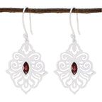 Garnet-American-Olivia-Solitaire-Dangle-Red-925-Silver-Earring
