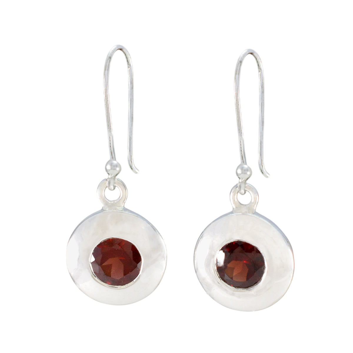 Garnet-Korean-Pauline-Solitaire-Dangle-Red-Sterling-Silver-Earring