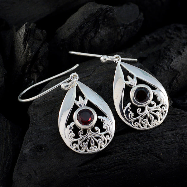 Garnet-Japanese-Penelope-Solitaire-Dangle-Red-92.5-Silver-Earring