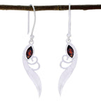 Garnet-Middle-Eastern-Savannah-Solitaire-Dangle-Red-Sterling-Silver-Earring