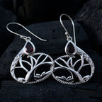 Garnet-Mexican-Scarlett-Solitaire-Dangle-Red-Sterling-Silver-Earring