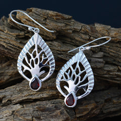 Garnet-Spanish-Sofia-Solitaire-Dangle-Red-Sterling-Silver-Earring