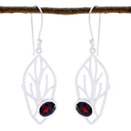 Garnet-Russian-Nova-Solitaire-Dangle-Red-925-Silver-Earring