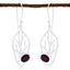 Garnet-Russian-Nova-Solitaire-Dangle-Red-925-Silver-Earring