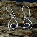 Garnet-German-Teresa-Solitaire-Dangle-Red-92.5-Silver-Earring