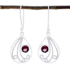 Garnet-Moroccan-Yasmine-Solitaire-Dangle-Red-925-Sterling-Silver-Earring