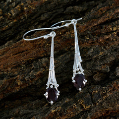 Garnet-Russian-Ella-Solitaire-Dangle-Red-925-Silver-Earring