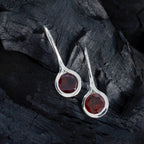 Garnet-Moroccan-Ines-Solitaire-Dangle-Red-925-Sterling-Silver-Earring