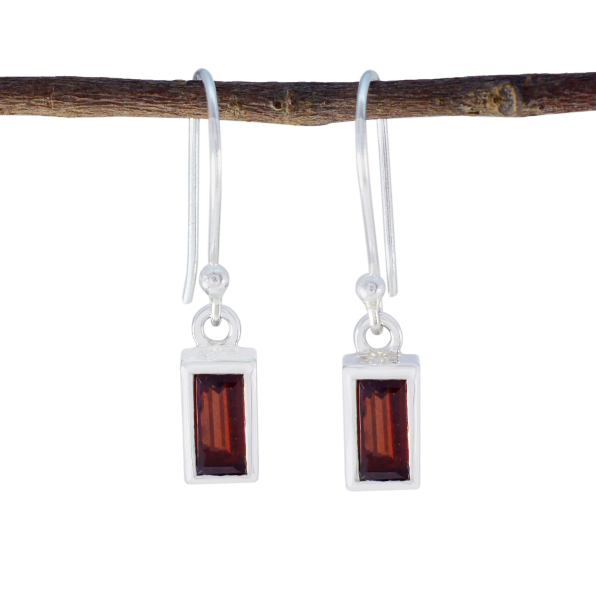 Garnet-Egyptian-Lily-Solitaire-Dangle-Red-Sterling-Silver-Earring