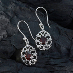 Garnet-Australian-Mila-Solitaire-Dangle-Red-925-Sterling-Silver-Earring