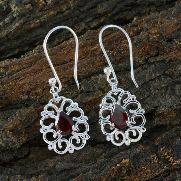 Garnet-Australian-Mila-Solitaire-Dangle-Red-925-Sterling-Silver-Earring