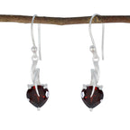 Garnet-Latin-American-Nella-Solitaire-Dangle-Red-925-Silver-Earring