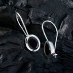 Garnet-Moroccan-Violet-Solitaire-Dangle-Red-925-Silver-Earring