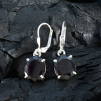 Garnet-Egyptian-Yasmin-Solitaire-Dangle-Red-925-Sterling-Silver-Earring