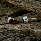 Garnet-Korean-Zoe-Solitaire-Stud-Red-925-Sterling-Silver-Earring
