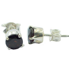 Garnet-Japanese-Zoey-Solitaire-Stud-Red-925-Silver-Earring