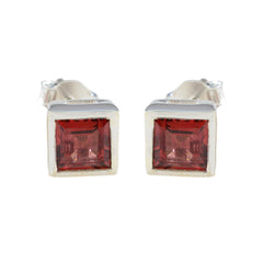 Garnet-Moroccan-Alejandra-Solitaire-Stud-Red-92.5-Silver-Earring