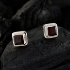 Garnet-French-Noelia-Solitaire-Stud-Red-Silver-Earring