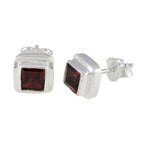 Garnet-French-Noelia-Solitaire-Stud-Red-Silver-Earring