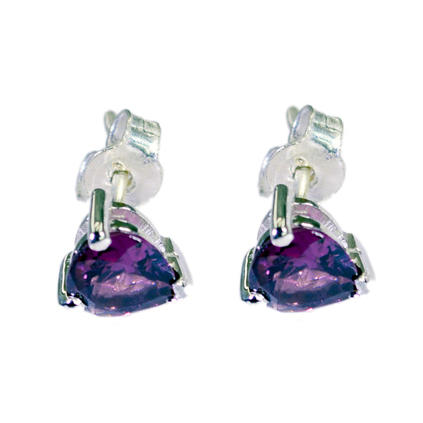 Garnet-Latin-American-Rina-Solitaire-Stud-Red-Silver-Earring