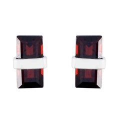 Garnet-Egyptian-Agustina-Solitaire-Stud-Red-Silver-Earring