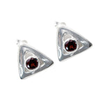 Garnet-Middle-Eastern-Chen-Solitaire-Stud-Red-Sterling-Silver-Earring