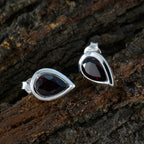 Garnet-German-Lucia-Solitaire-Stud-Red-92.5-Silver-Earring