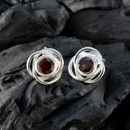 Garnet-American-Micaelaa-Solitaire-Stud-Red-92.5-Silver-Earring