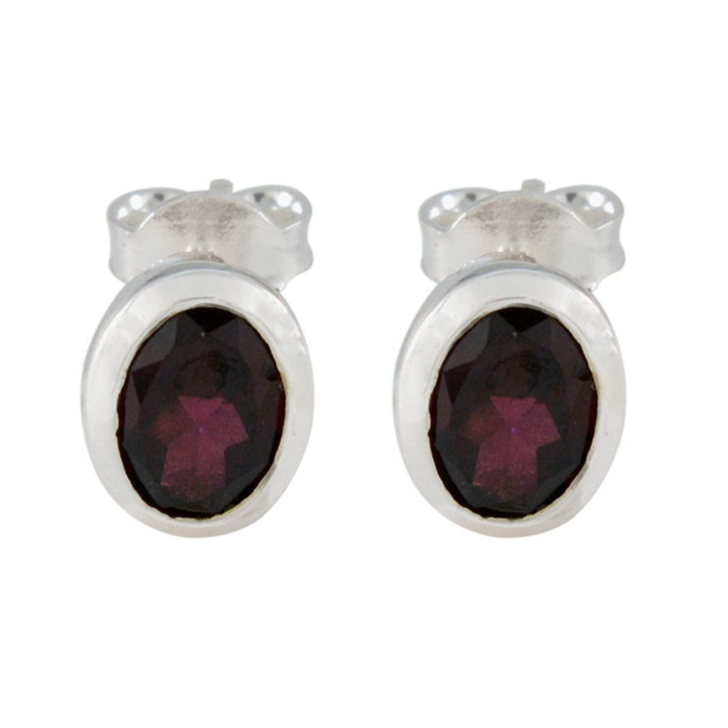 Garnet-French-Haruka-Solitaire-Stud-Red-92.5-Silver-Earring