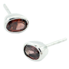 Garnet-French-Haruka-Solitaire-Stud-Red-92.5-Silver-Earring