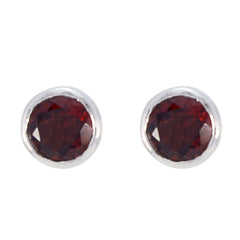 Garnet-German-Hina-Solitaire-Stud-Red-925-Sterling-Silver-Earring