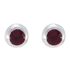 Garnet-Russian-Constanza-Solitaire-Stud-Red-925-Silver-Earring