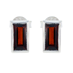 Garnet-Turkish-Greta-Solitaire-Stud-Red-925-Sterling-Silver-Earring