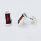 Garnet-Turkish-Greta-Solitaire-Stud-Red-925-Sterling-Silver-Earring