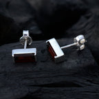 Garnet-Latin-American-Julieta-Solitaire-Stud-Red-Silver-Earring