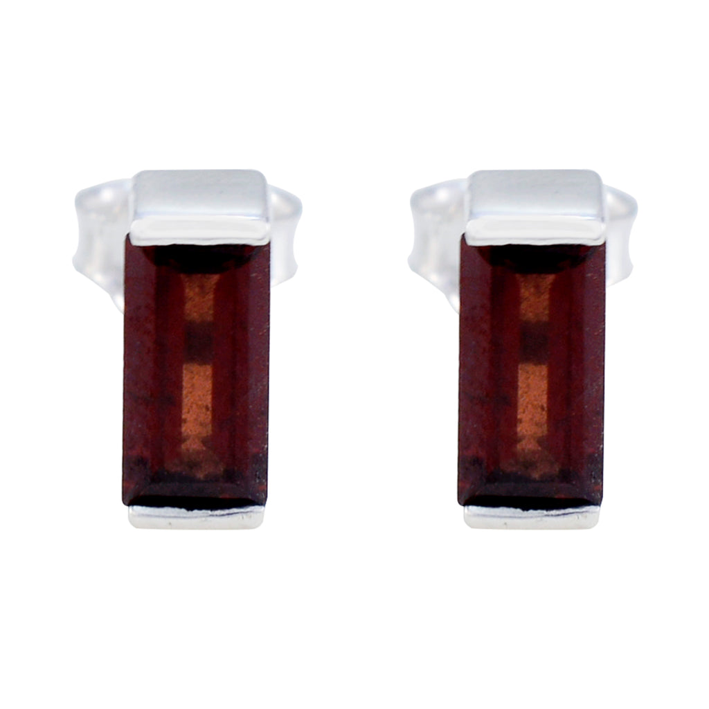 Garnet-Latin-American-Julieta-Solitaire-Stud-Red-Silver-Earring