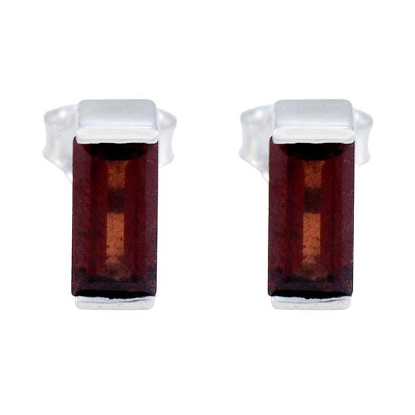 Garnet-Latin-American-Julieta-Solitaire-Stud-Red-Silver-Earring