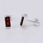Garnet-Latin-American-Julieta-Solitaire-Stud-Red-Silver-Earring