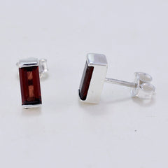 Garnet-Latin-American-Julieta-Solitaire-Stud-Red-Silver-Earring