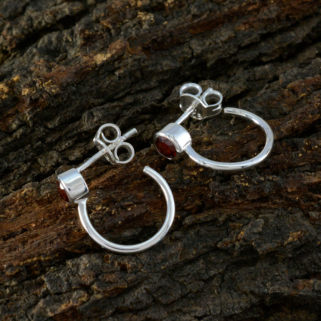 Garnet-German-Isabel-Solitaire-Stud-Red-92.5-Silver-Earring