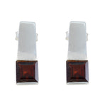 Garnet-Australian-Lea-Solitaire-Stud-Red-Sterling-Silver-Earring