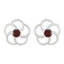 Garnet-Japanese-Mila-Solitaire-Stud-Red-925-Silver-Earring