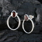 Garnet-Spanish-Pauline-Solitaire-Stud-Red-92.5-Silver-Earring