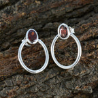 Garnet-Spanish-Pauline-Solitaire-Stud-Red-92.5-Silver-Earring