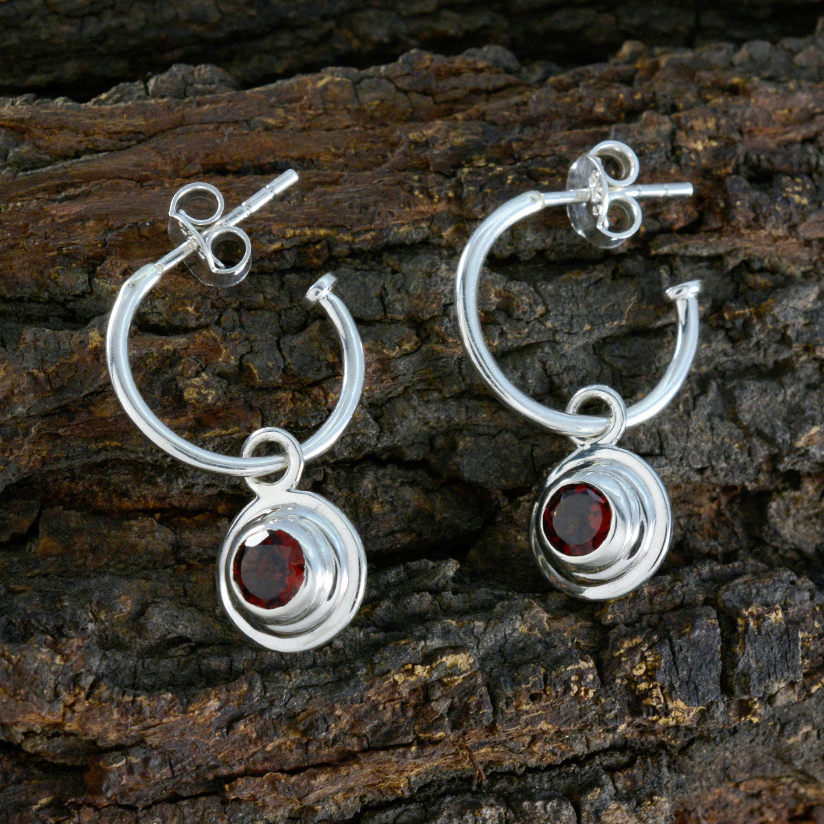 Garnet-Russian-Emi-Solitaire-Stud-Red-925-Silver-Earring