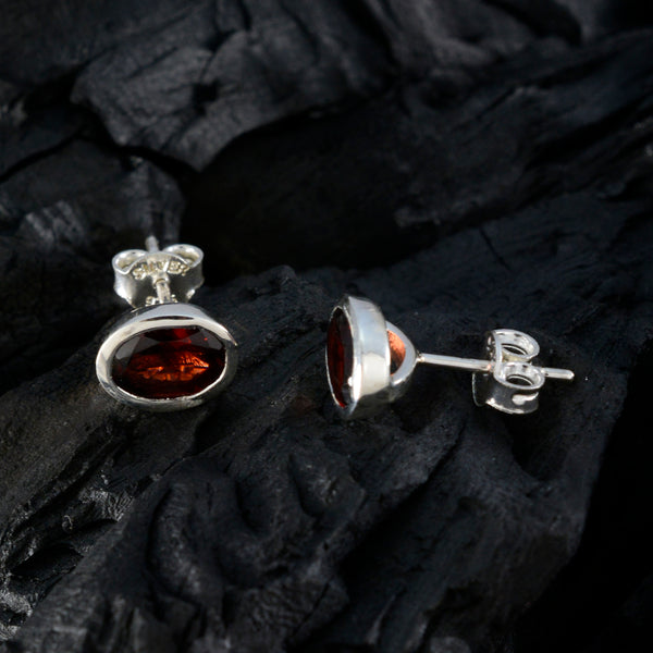 Garnet-Middle-Eastern-Jia-Solitaire-Stud-Red-92.5-Silver-Earring