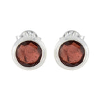 Garnet-Turkish-Xiu-Solitaire-Stud-Red-925-Silver-Earring