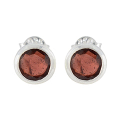 Garnet-Turkish-Xiu-Solitaire-Stud-Red-925-Silver-Earring